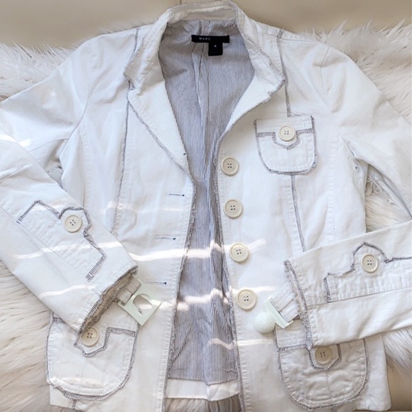 Marc Jacobs Cream Military/Denim Jacket - Picture 1 of 3